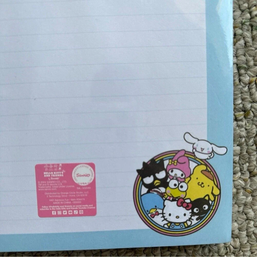 Sanrio Hello Kitty & Friends Stationery Set of 2 Legal Pads NEW
